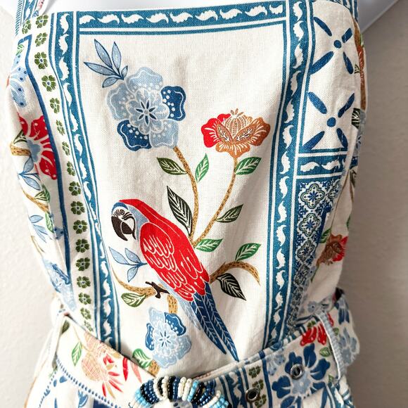 House of Harlow 1960 Parrot Tropical  Multicolor Romper Women’s Size Small - Picture 5 of 15